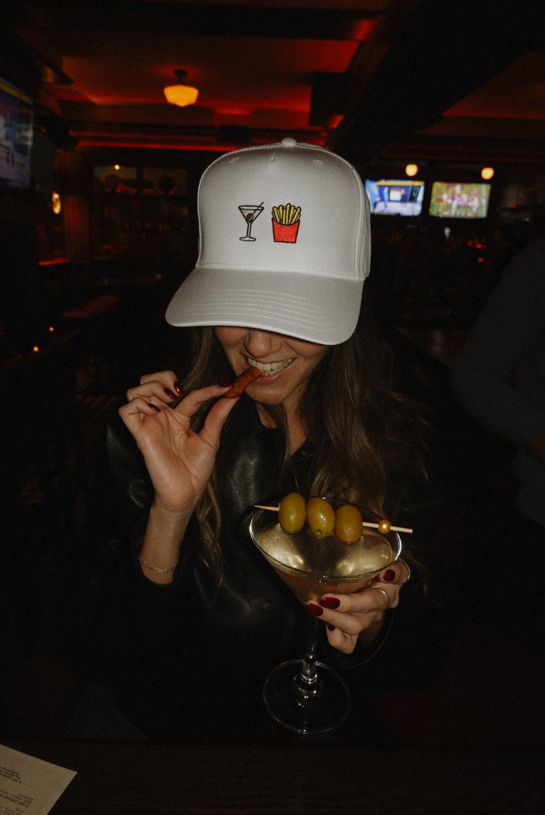 martinis with fries hat