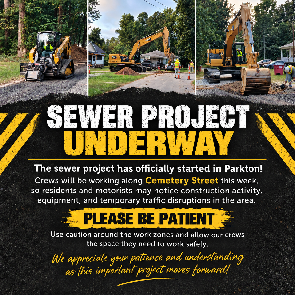 🚧 SEWER PROJECT UPDATE 🚧
