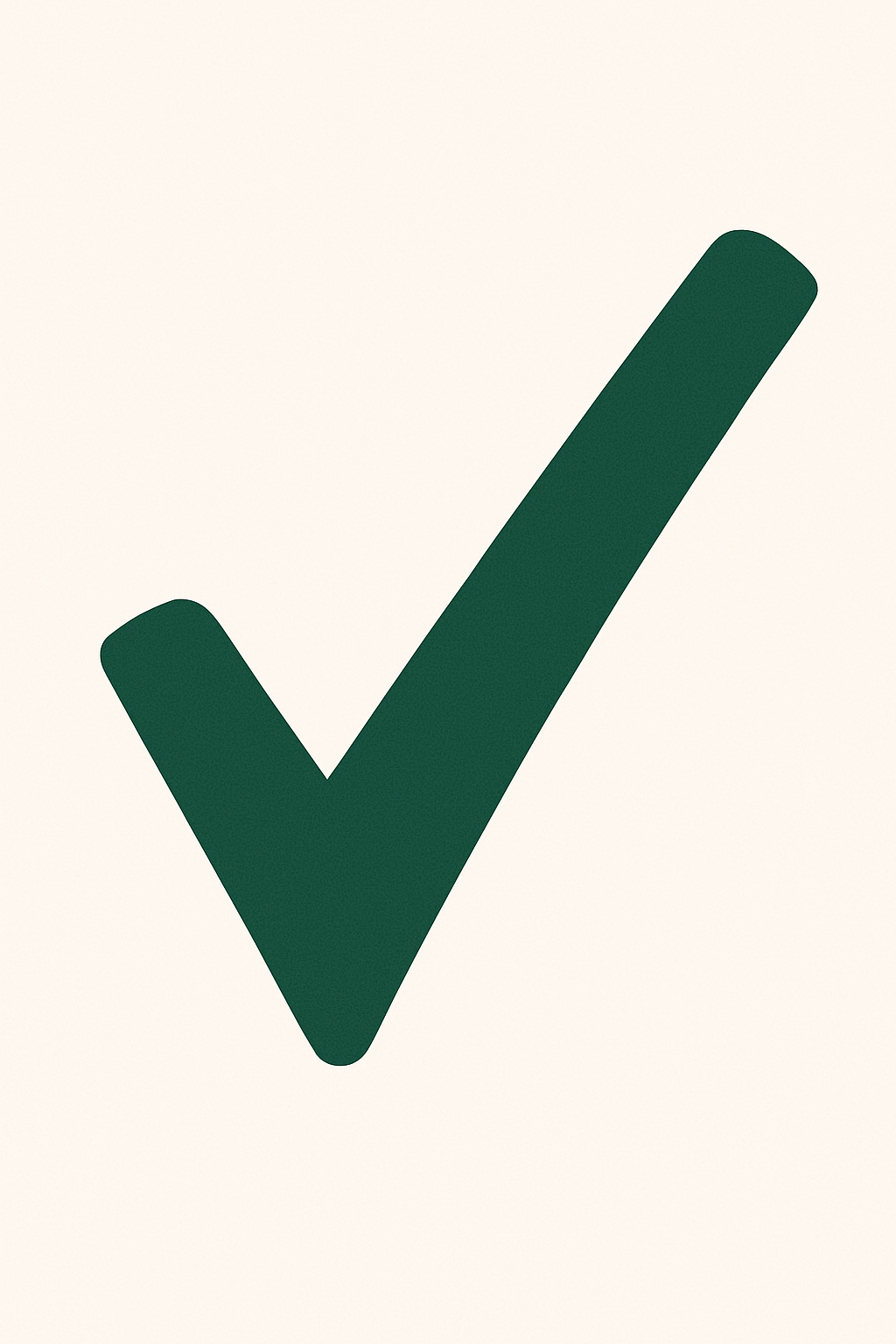 Green checkmark icon on a light background.
