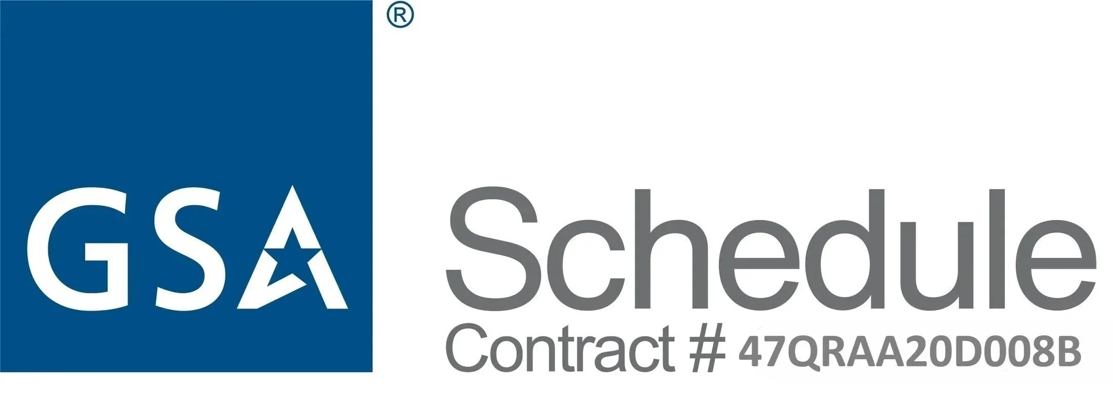 GSA Schedule logo with the text "Schedule" and contract number "47QRAA20D008B"