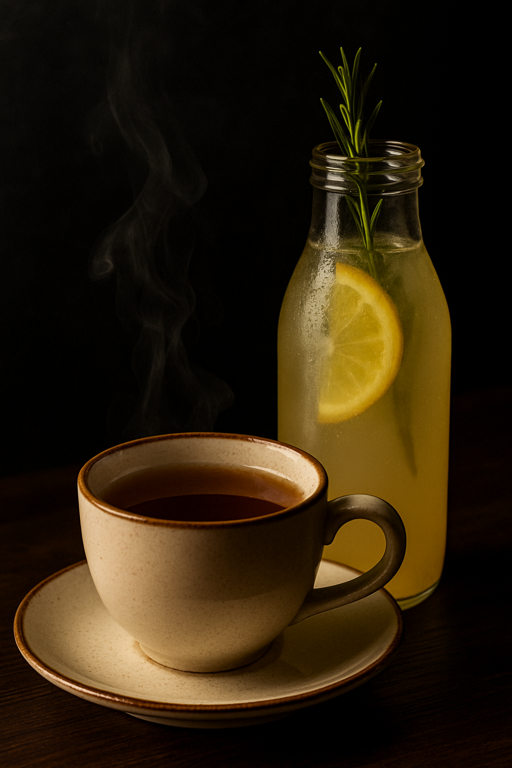 Notre thé froid maison ainsi qu'une sélection de thé du Palais des Thés à Lausanne.