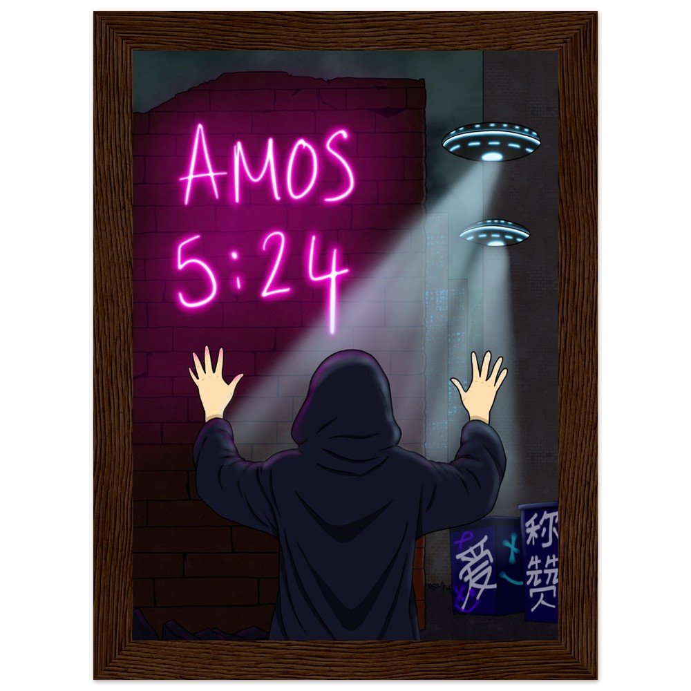 Justice - Wooden Framed Poster