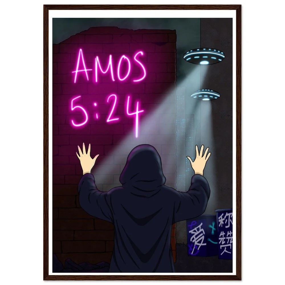 Justice - Wooden Framed Poster