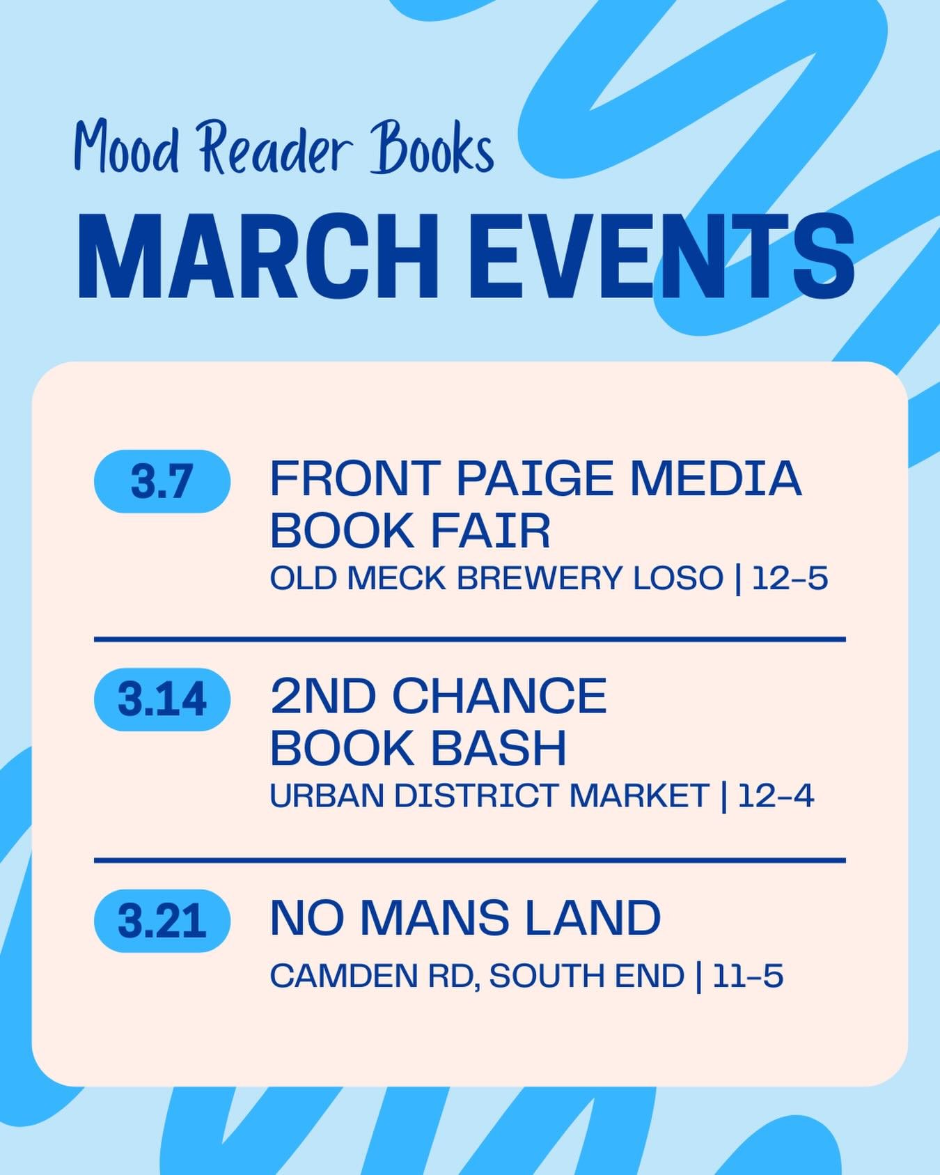☀️ March is right around the corner, and with it brings better weather and more opportunities to get out and shop small in Charlotte! Excited to join these three awesome events in the next month! 🙌❤️📚🛻

#clthappenings #shopsmall #booktruck #mobile