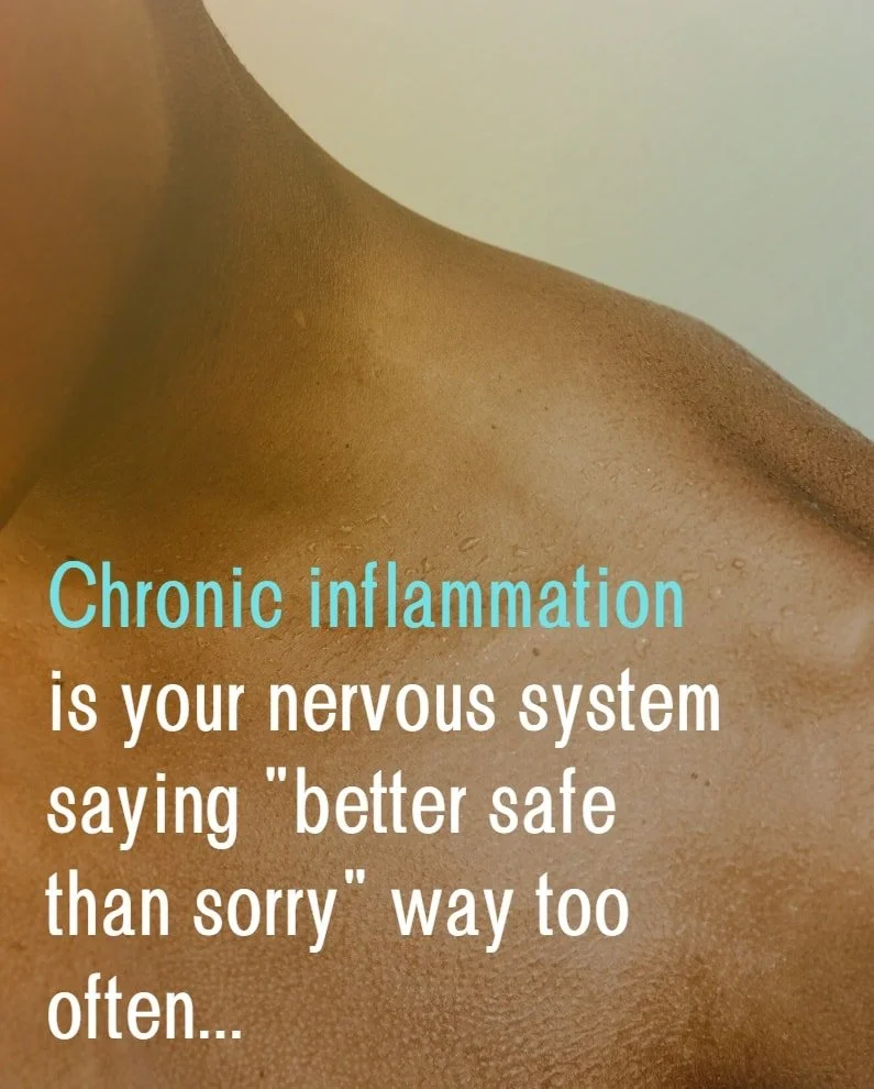 Inflammation is not inherently bad. It's the body's built-in repair response, activated when something needs attention or protection.

But when the nervous system lives in vigilance, overwhelm, or shutdown, the immune system never gets the signal tha