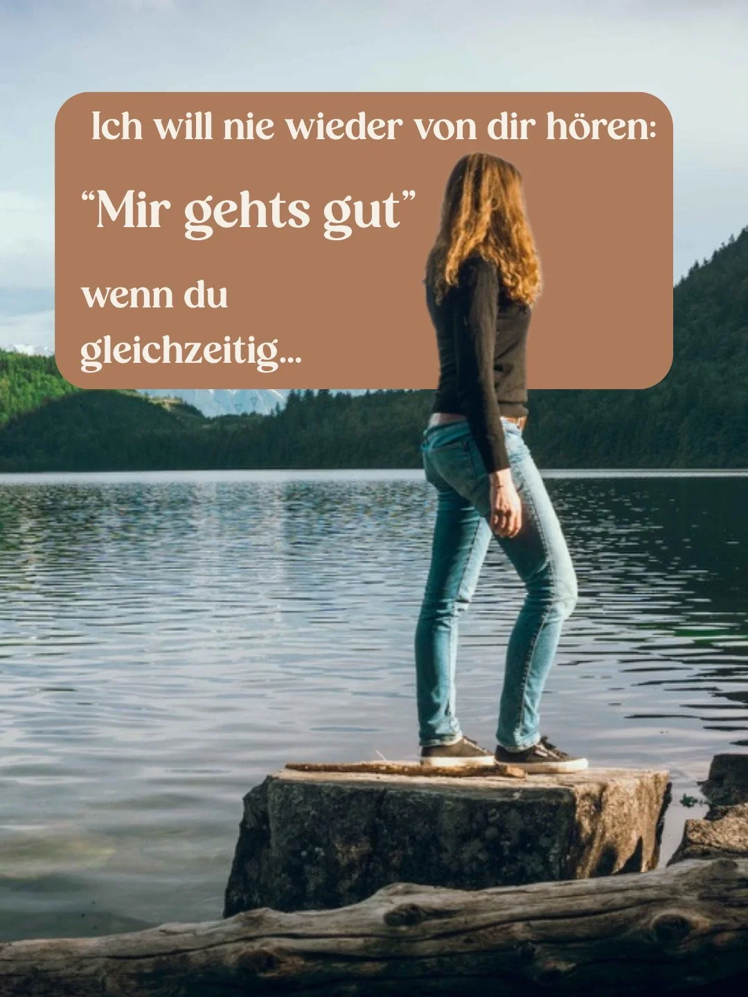 Sag nicht, es geht dir gut, wenn du gleichzeitig alles alleine tr&auml;gst und niemand wirklich sieht, wie es dir geht. Wenn du durch den Tag gehst, funktionierst, f&uuml;r andere da bist &ndash; und dich selbst dabei immer leiser wirst.
Ich glaube, 