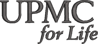UPMC for Life logo with black background and gray text