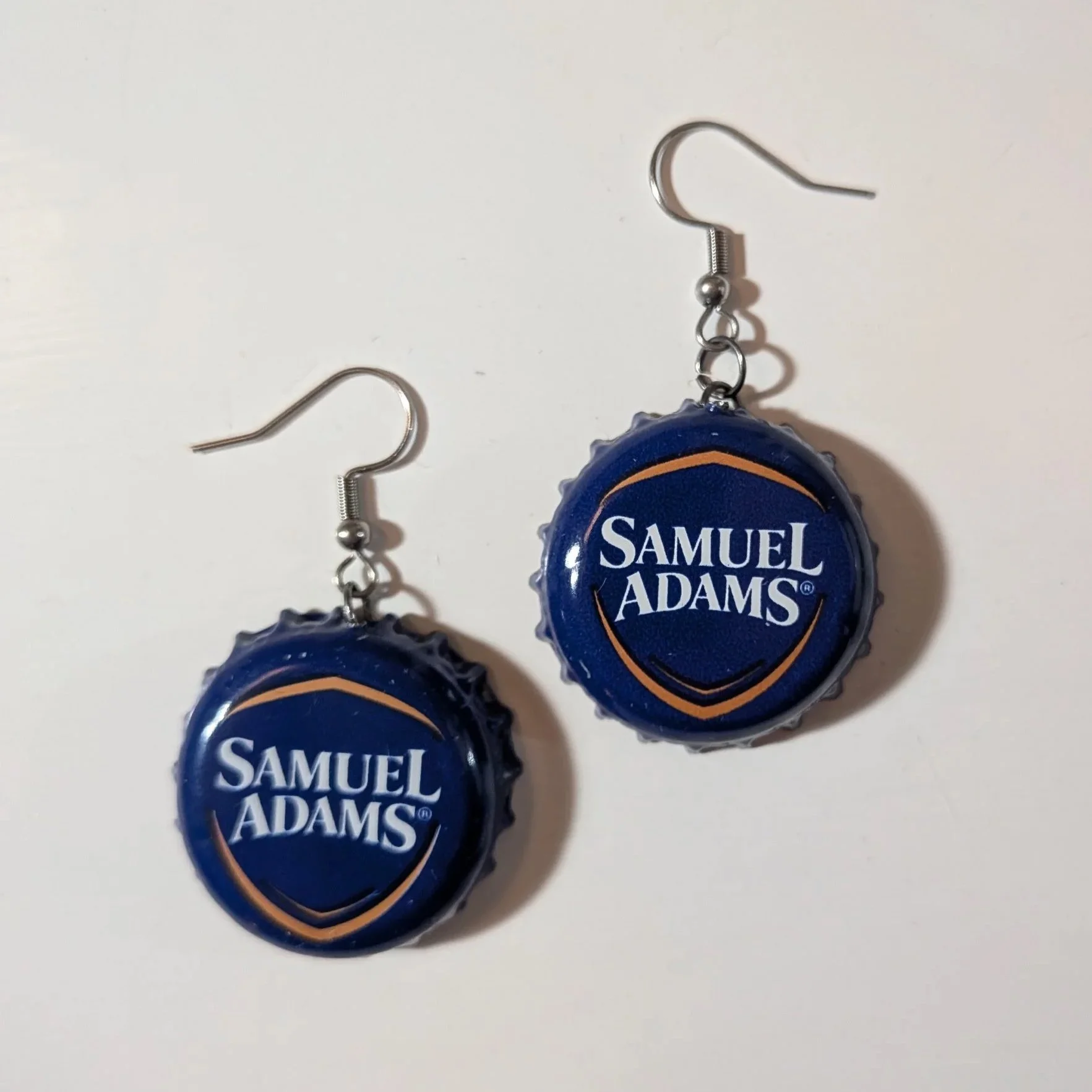 Sam Adams Bottle Cap Earrings