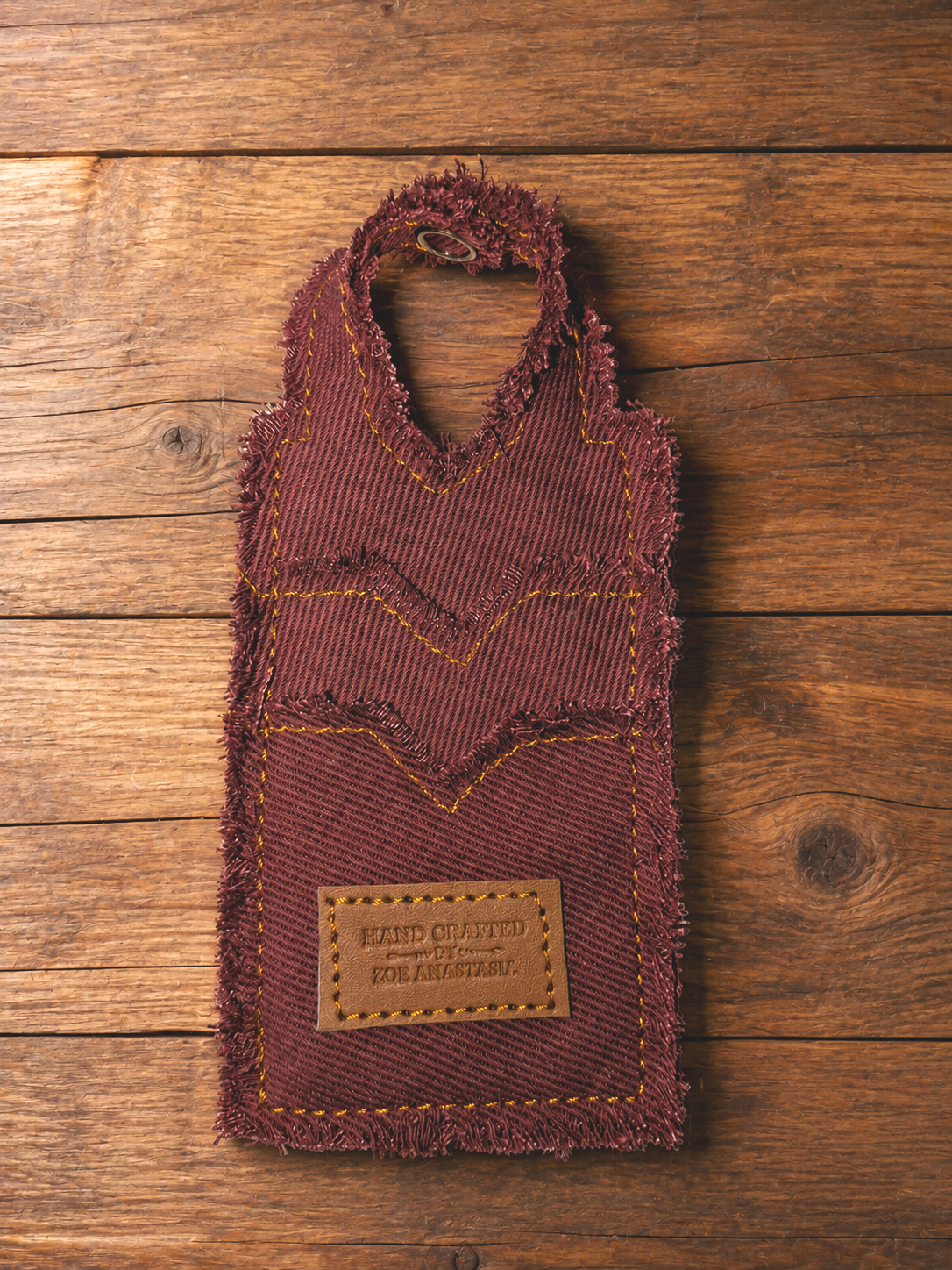 Maroon Denim Boot Wallet