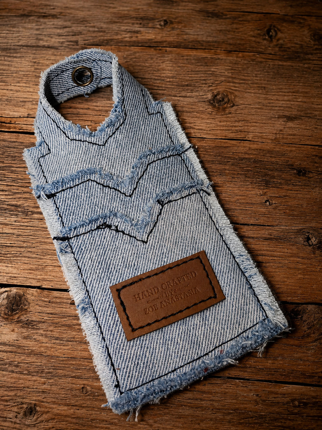 Faded Blue Denim Boot Wallet