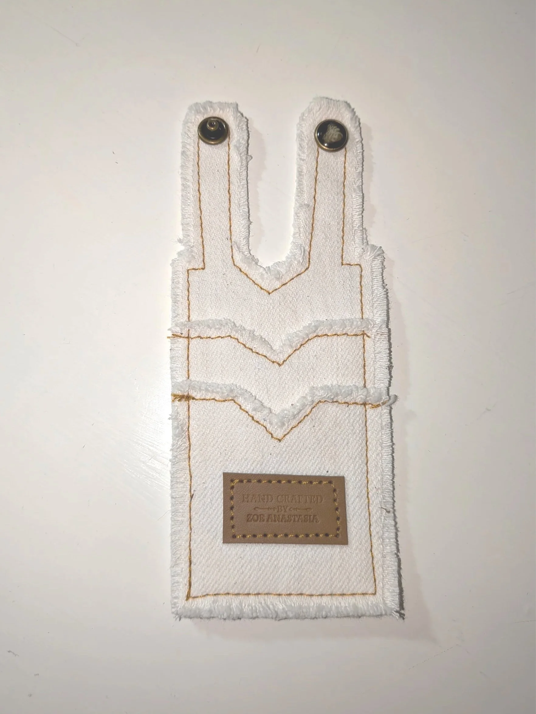 White Denim Boot Wallet