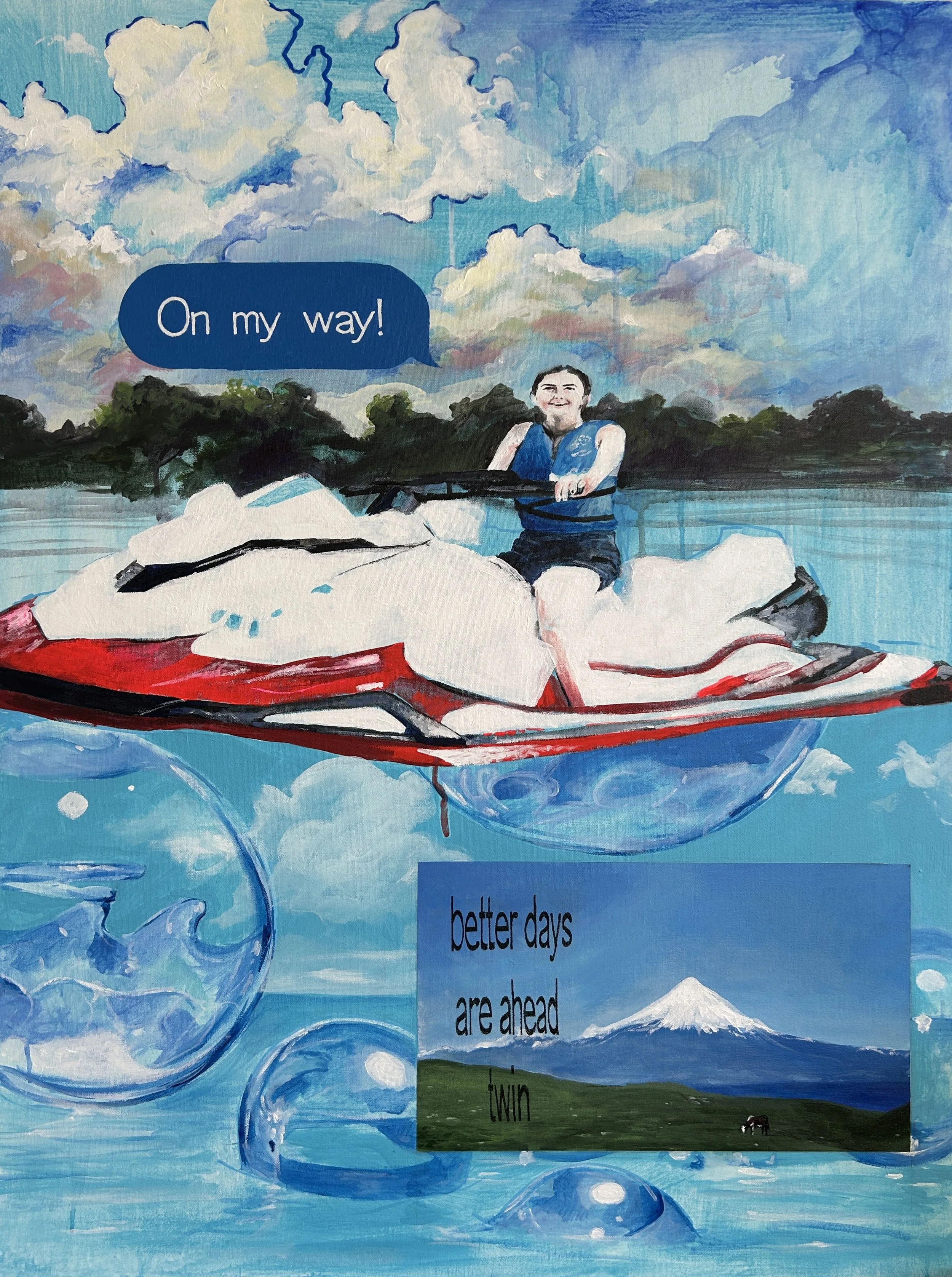 On my way! acrylic on canvas. 30 x 40 in. 2025