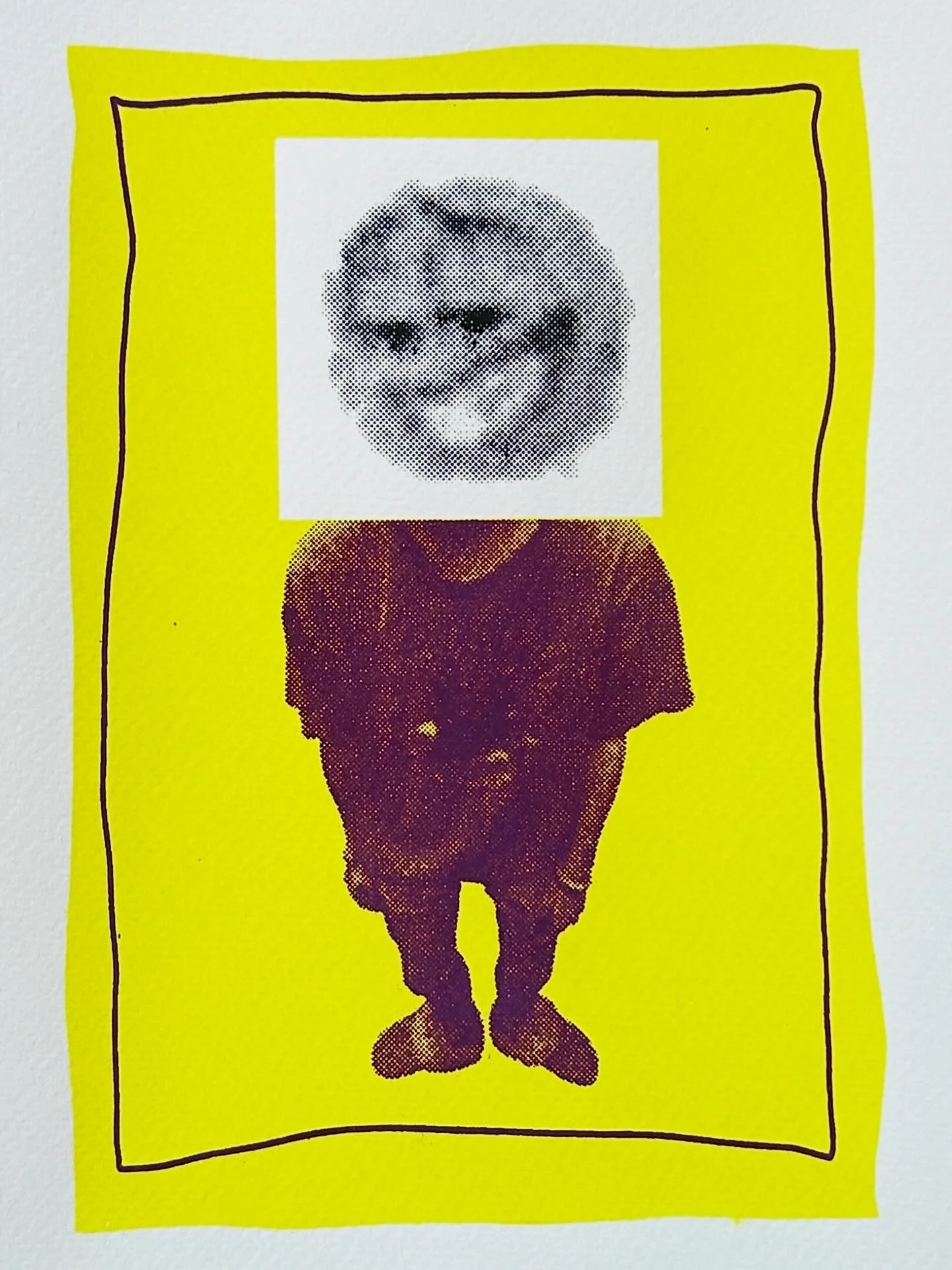 Self Portrait in Yellow, silkscreen print, 2025