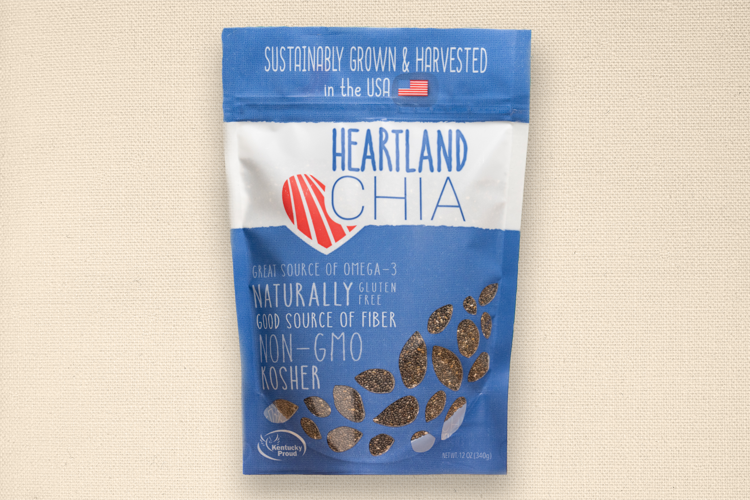 Heartland Chia — Whole Chia Seeds (Black), 12 oz