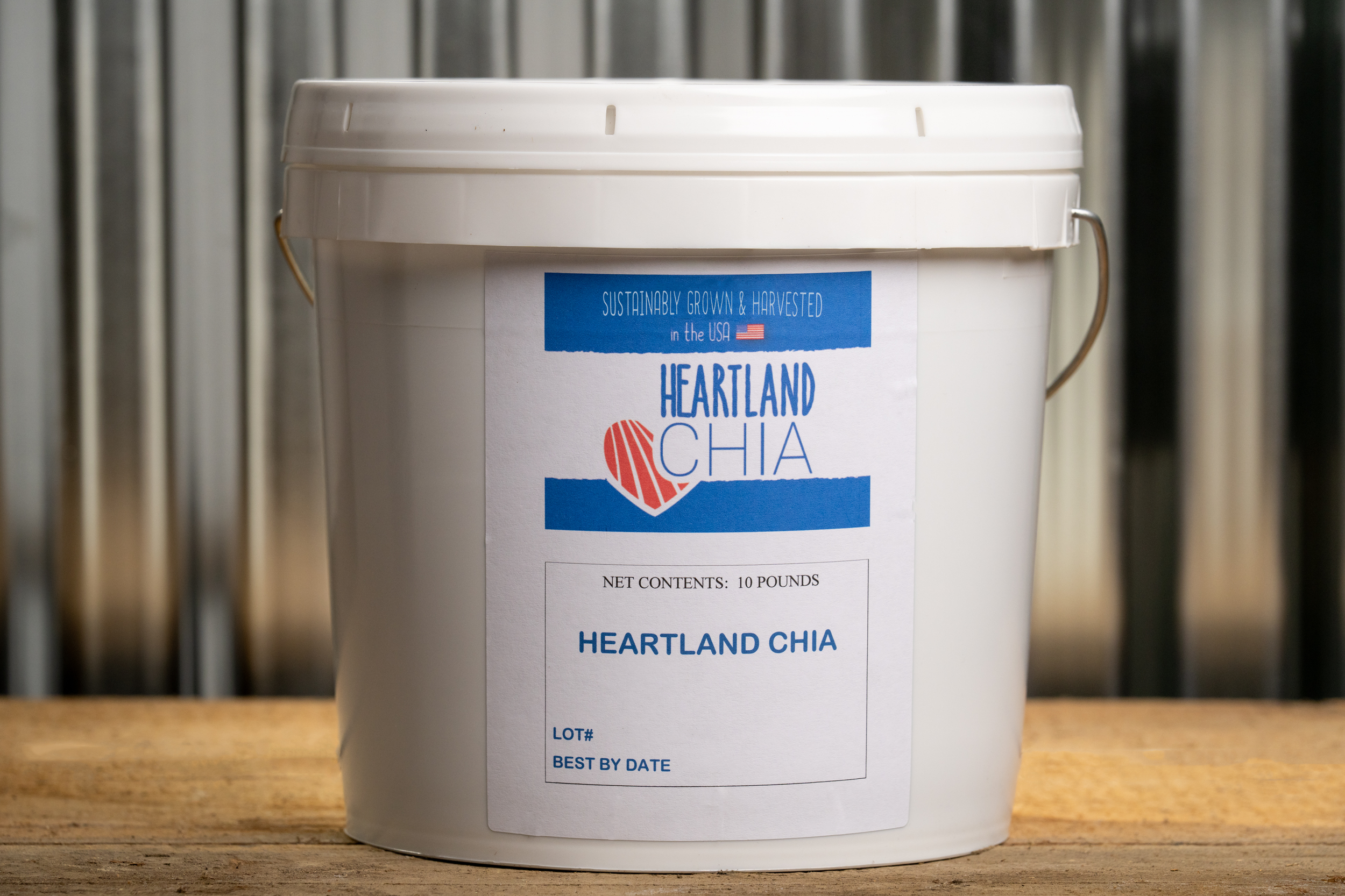 Heartland Chia — Whole Chia Seeds (Black), 10 lb Bucket
