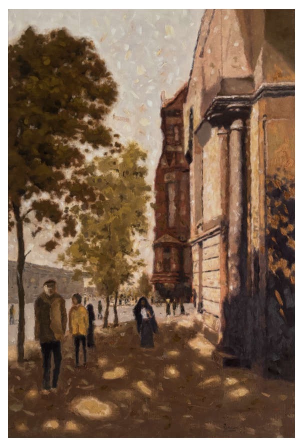 Through The Shadow, 2025. Oil on Canvas - 24X36"