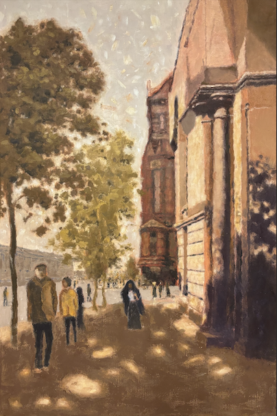 Through The Shadow, 2025. Oil on Canvas - 24X36"