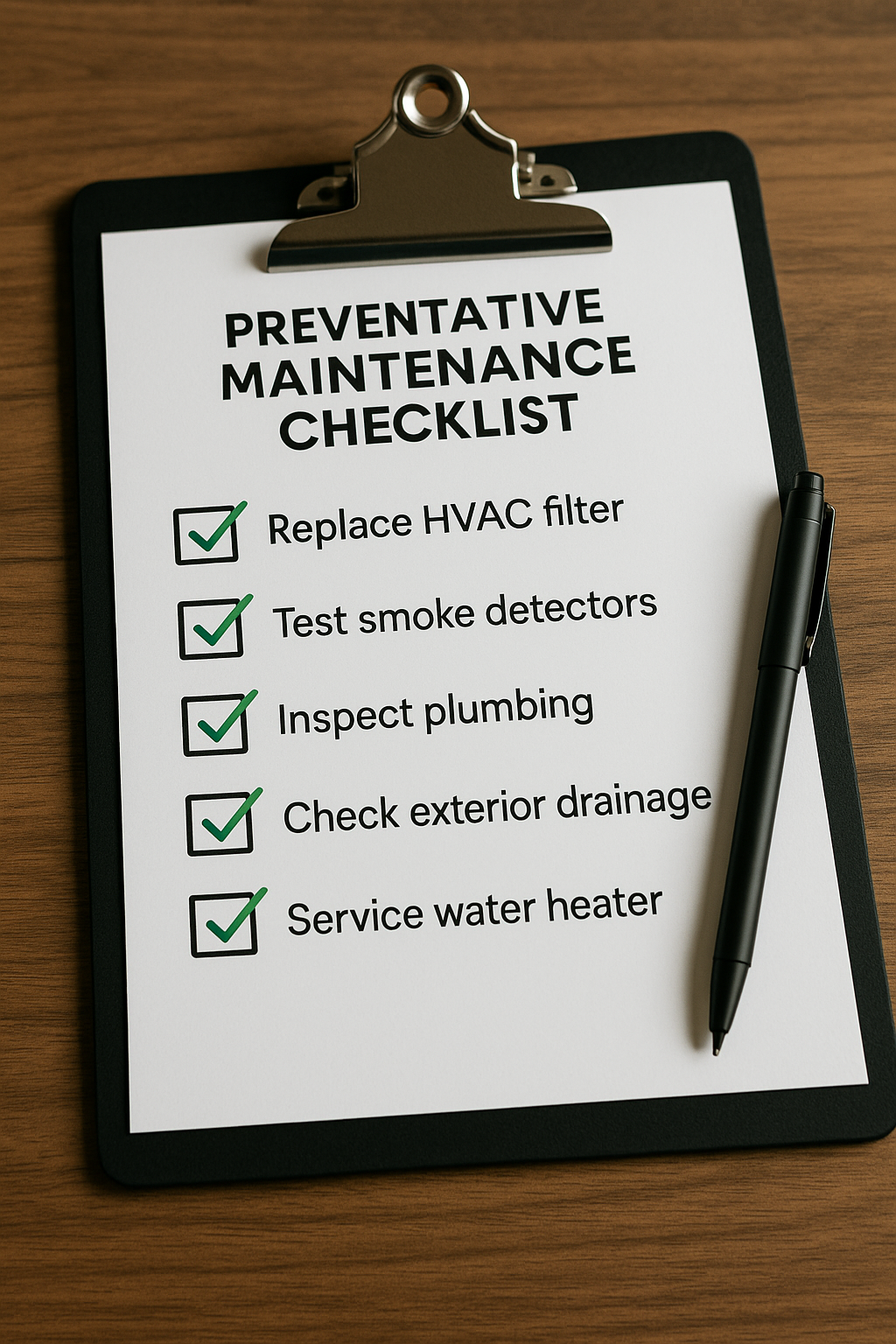 Clipboard with Checklist of Tasks to complete