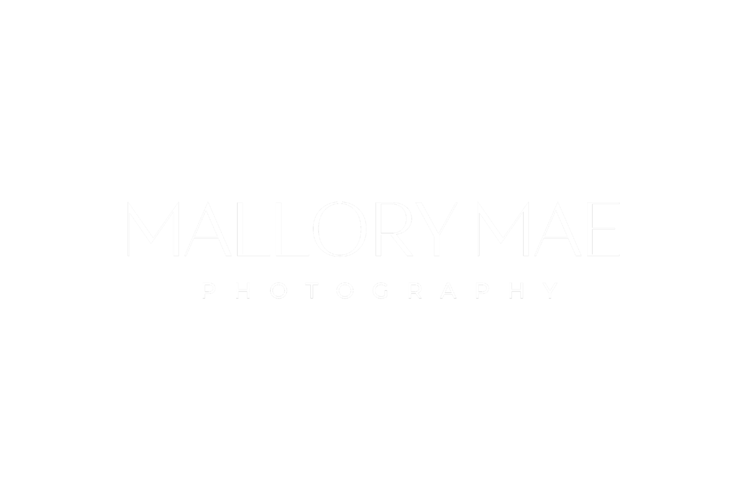 Logo for Mallory Mae Photography with black background and white text