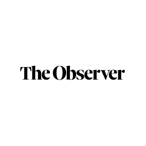 Black text reading 'The Observer' on a white background.