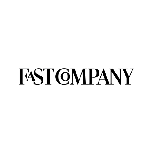 A logo with the text 'FAST COMPANY' in black capital letters on a white background.