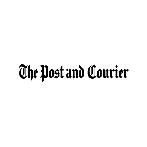 The logo of The Post and Courier newspaper in black text on a white background.