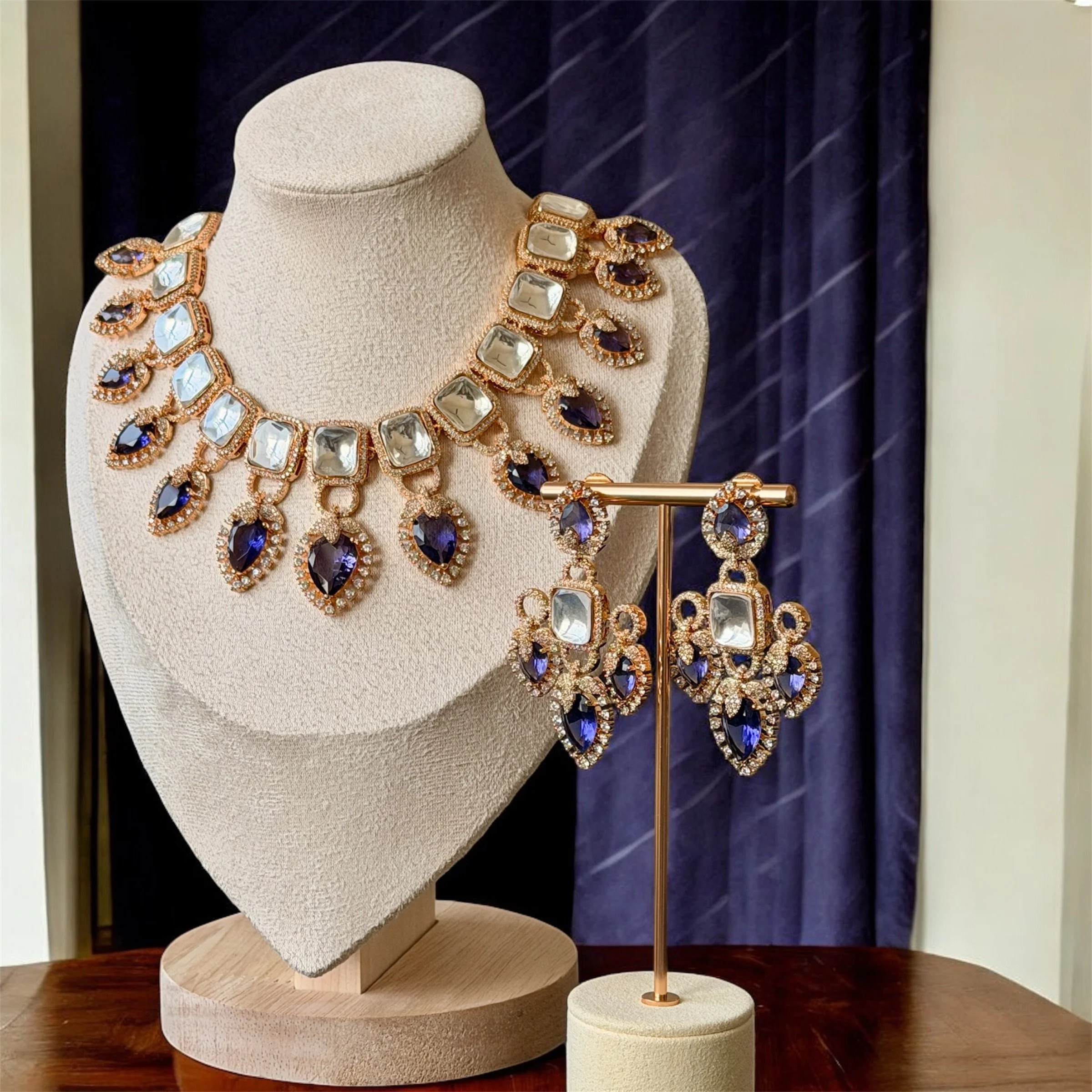 Purple/Blue necklace set