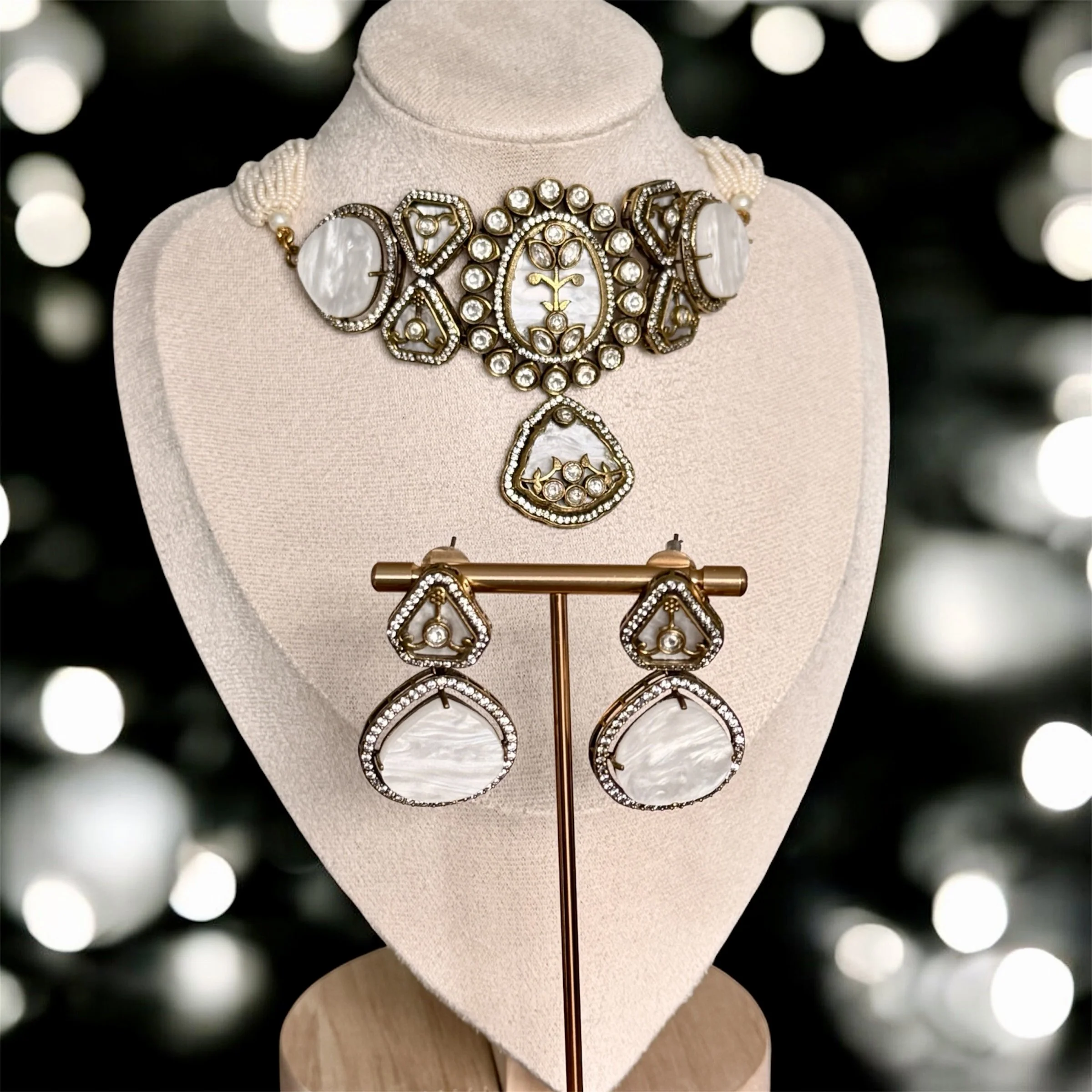 Pearl Choker necklace set