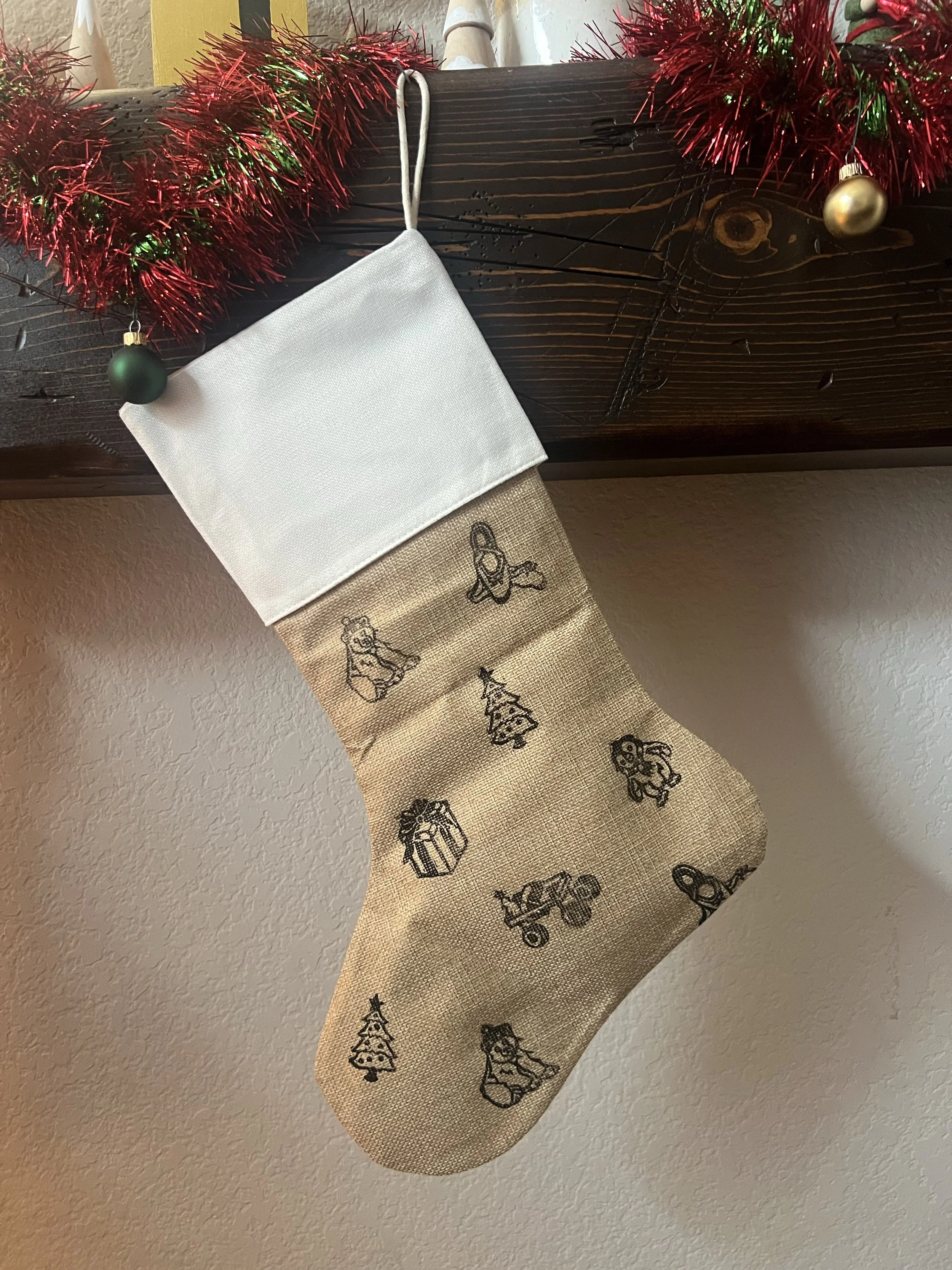 Custom stamped stocking
