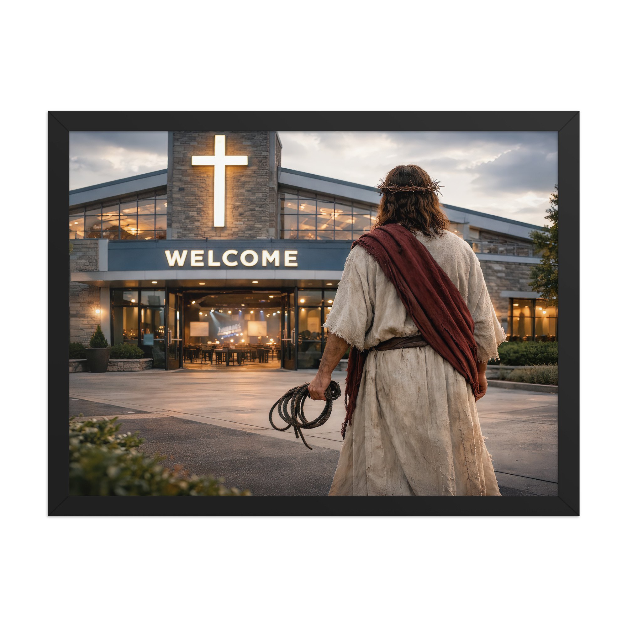 John 2:13–17 | Not a Cute Story — A Warning Framed matte paper poster