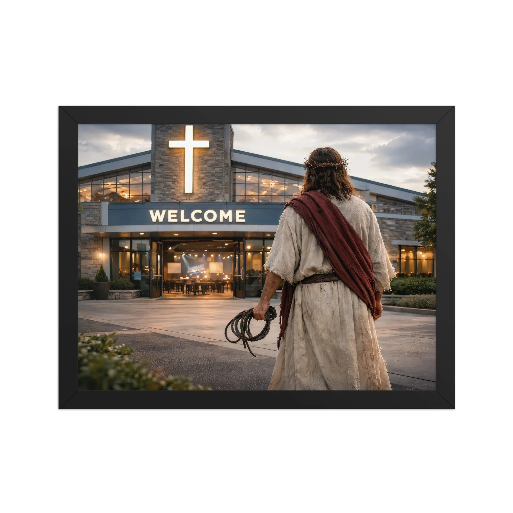 John 2:13–17 | Not a Cute Story — A Warning Framed matte paper poster
