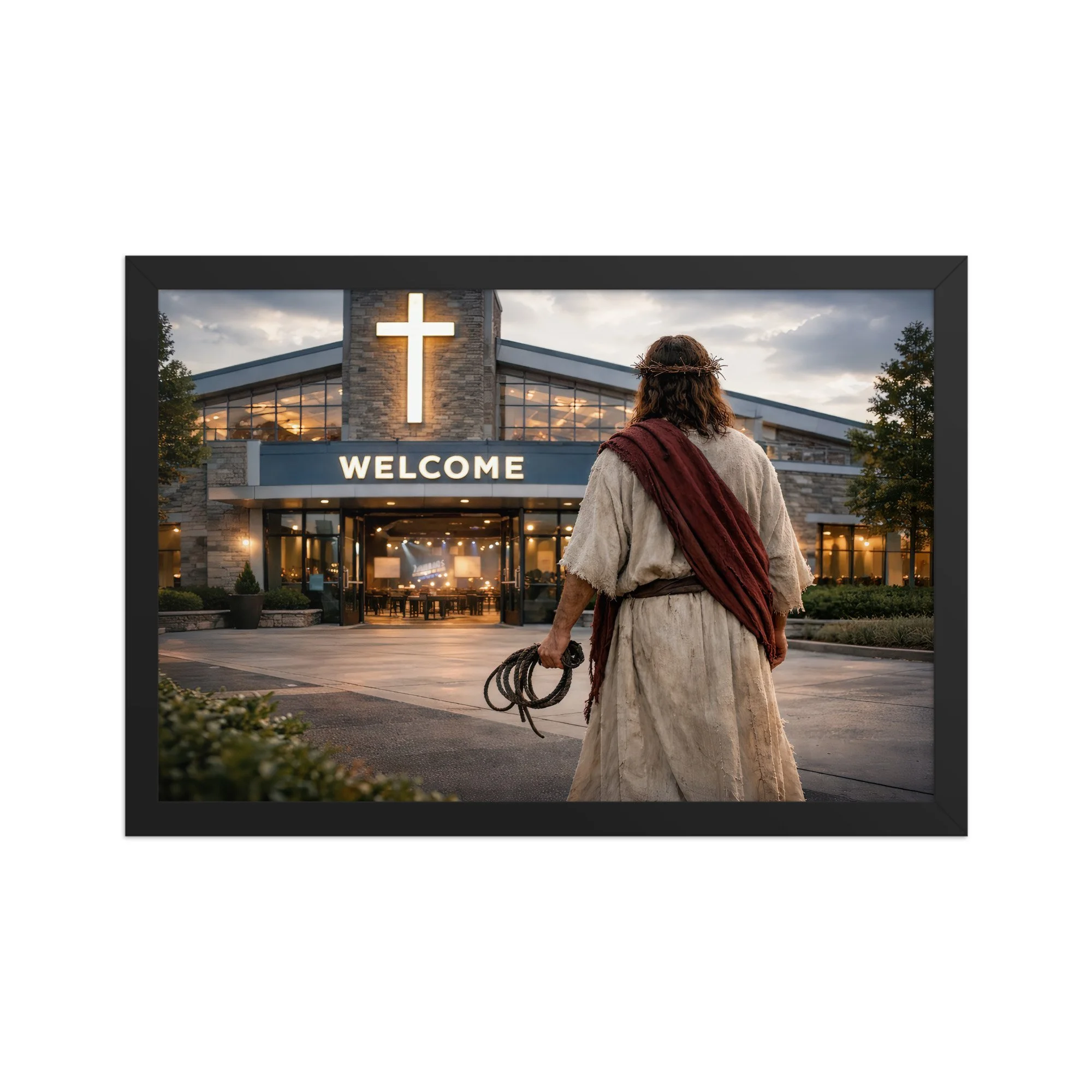 John 2:13–17 | Not a Cute Story — A Warning Framed matte paper poster