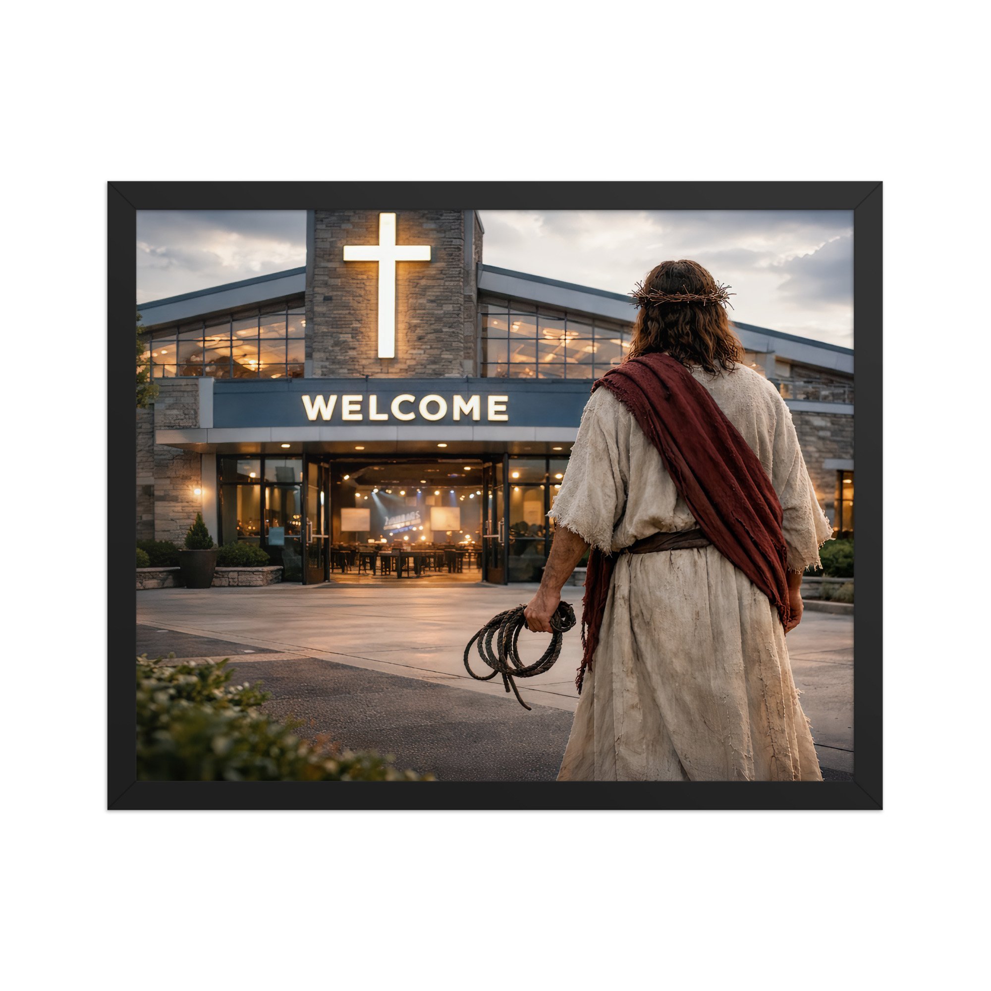 John 2:13–17 | Not a Cute Story — A Warning Framed matte paper poster