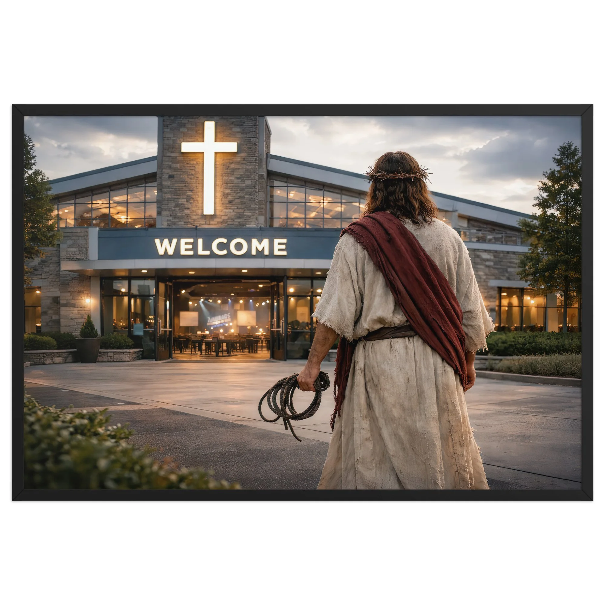 John 2:13–17 | Not a Cute Story — A Warning Framed matte paper poster
