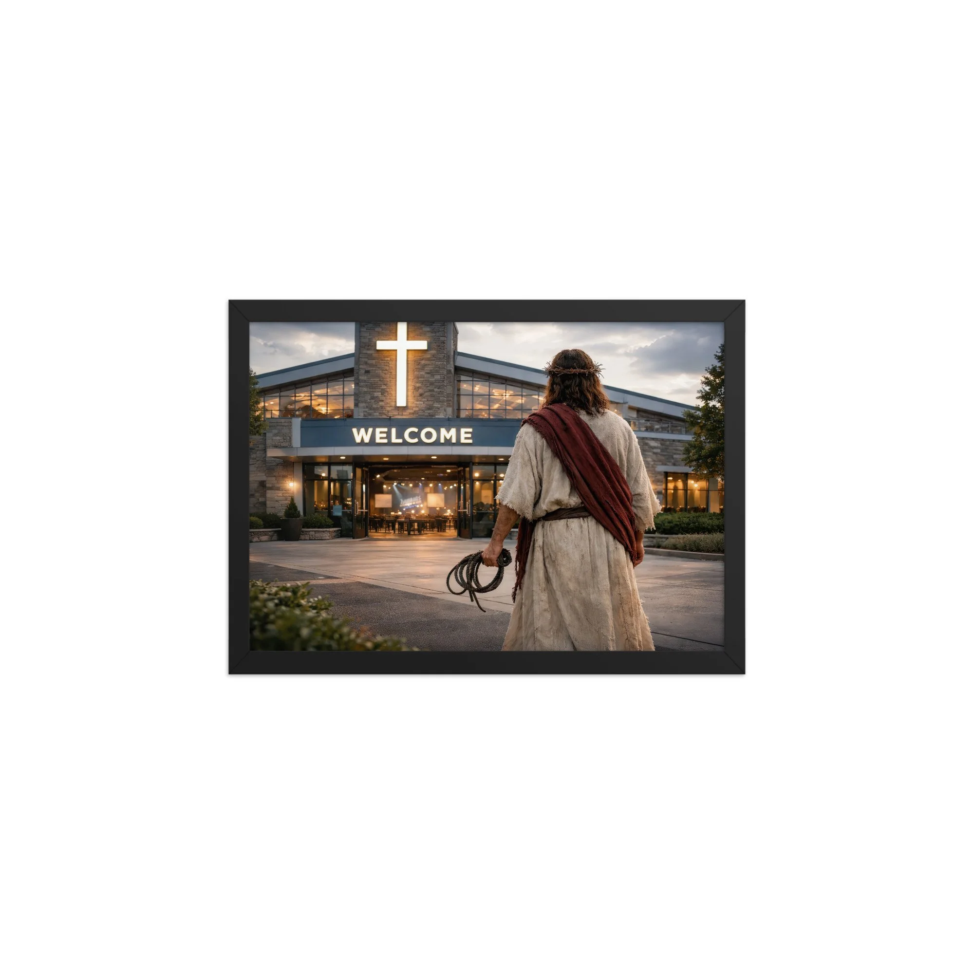 John 2:13–17 | Not a Cute Story — A Warning Framed matte paper poster