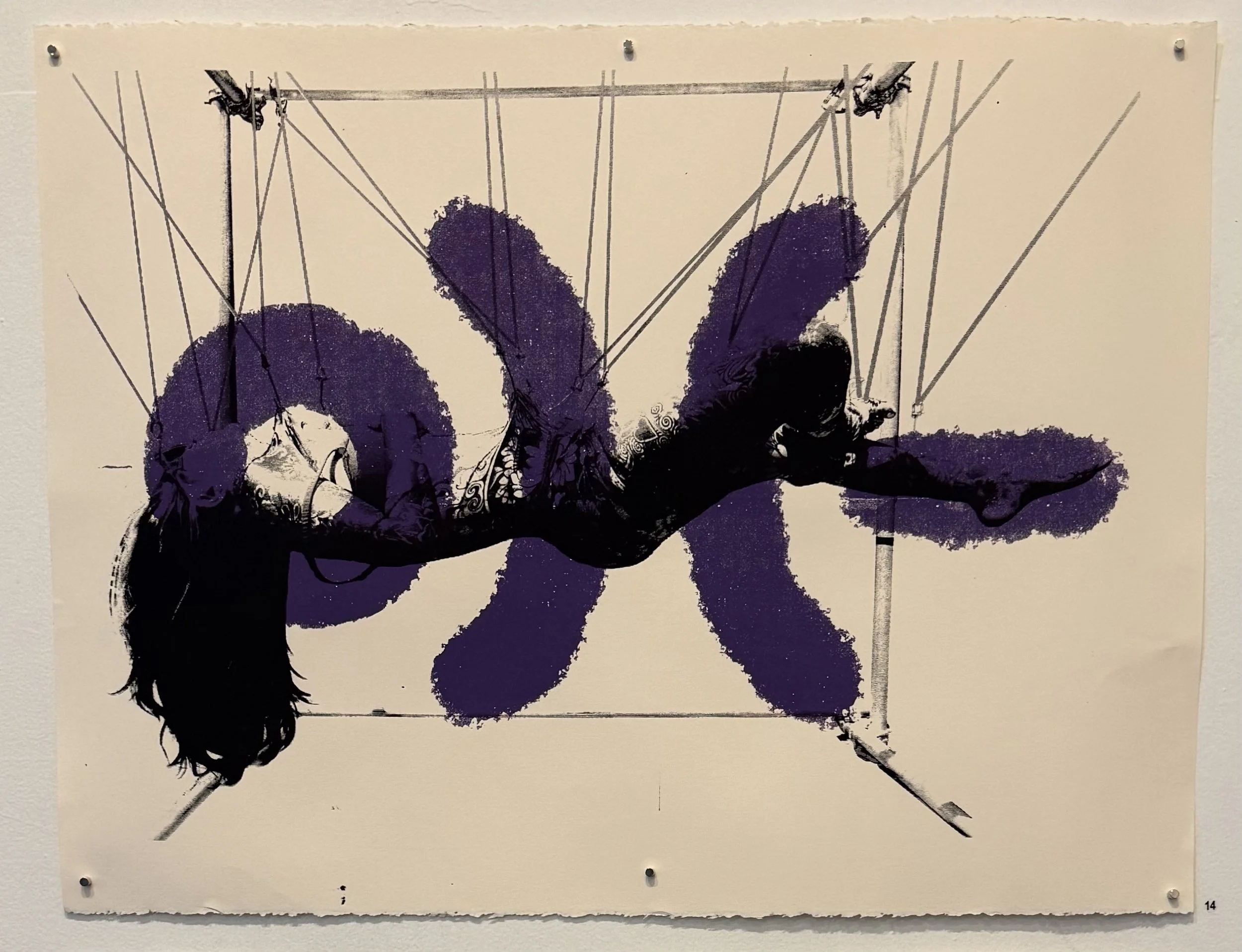 "Cube in a Corn Field (#2)" is a two colour screen printed poster of an original photograph by Jonathon Marshall (OSC) featuring Tamsen Reid in a 12-pt coma suspension. Print measures 22" x 31"