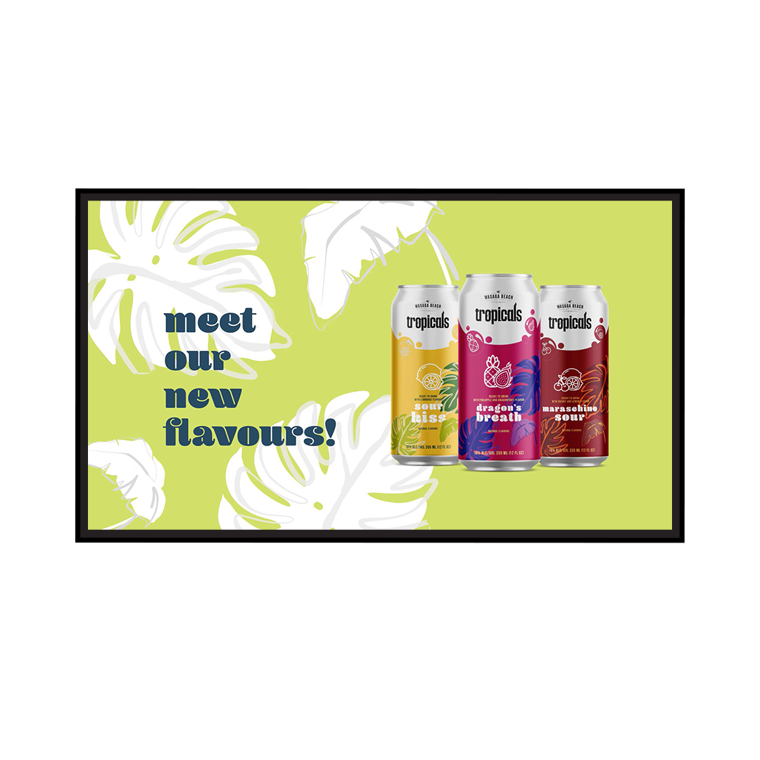 A product line concept poster for Wasaga Beach Brewery