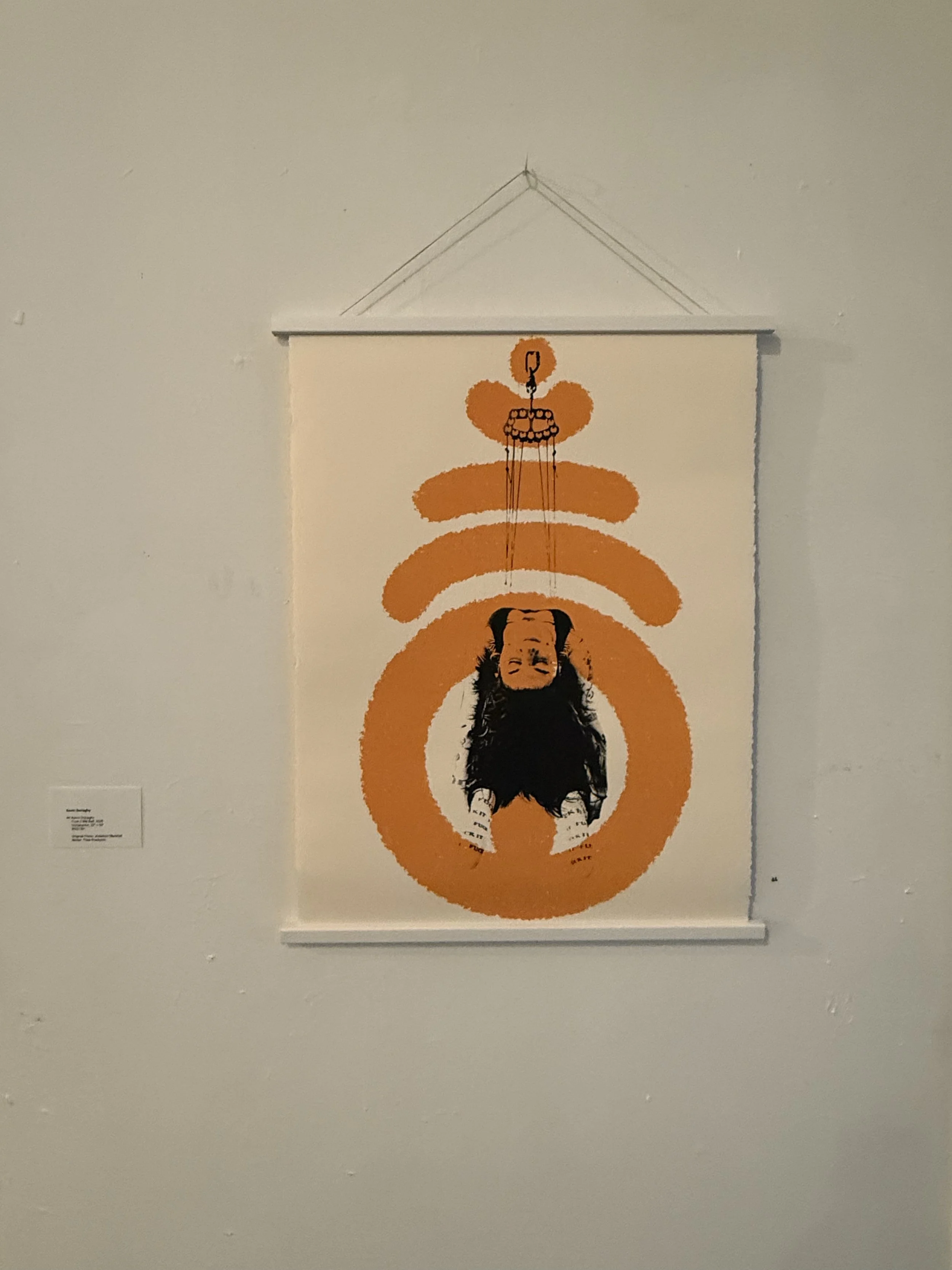 "Fuck It, We Ball" is a two colour screen printed poster of an original photograph by Jonathon Marshall (OSC) featuring Thea Krakovic in a 4 point resurrection suspension. Print measures 22" x 31"