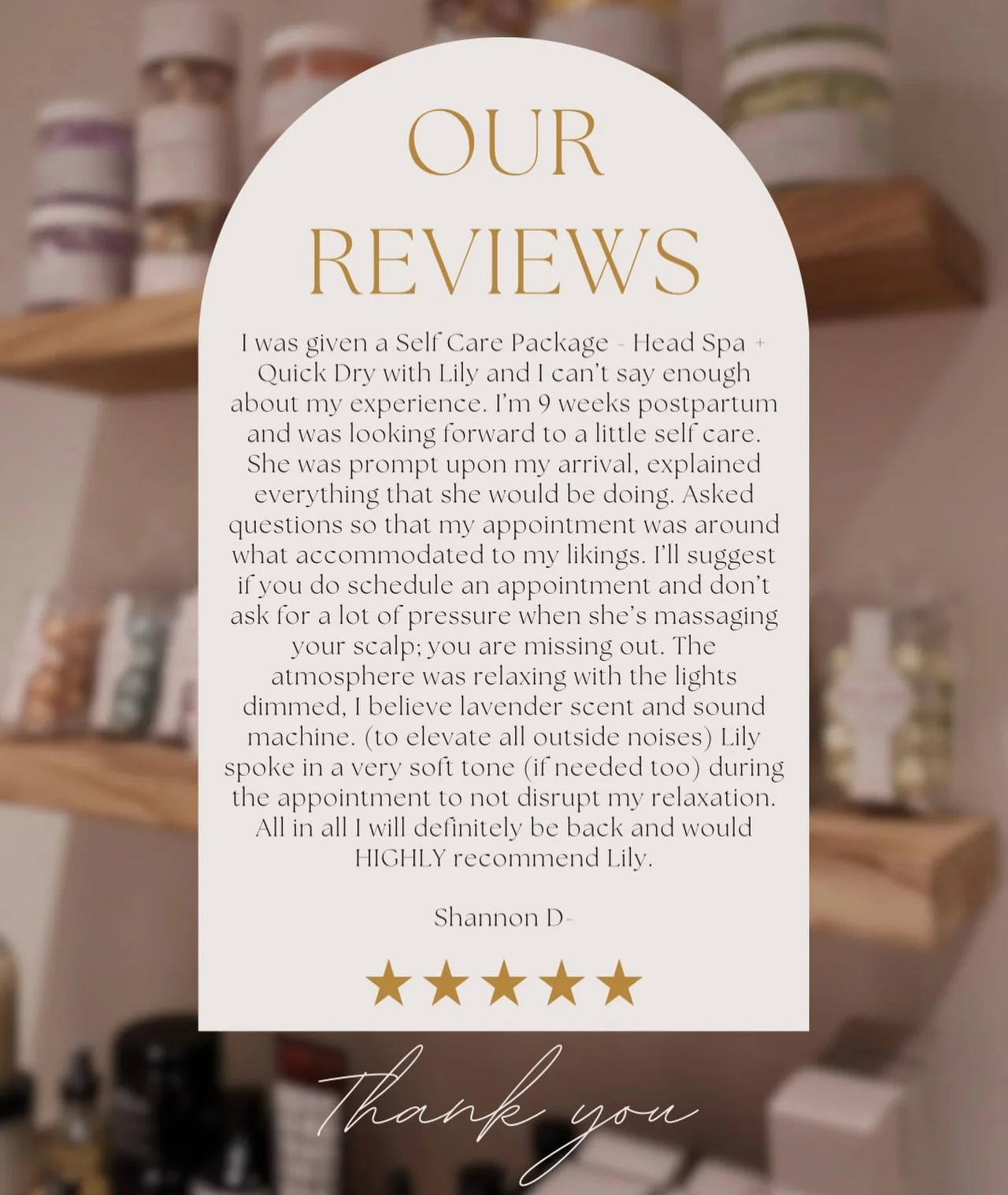 Nothing means more to us than a heartfelt review from our amazing clients ✨ Your kind words reminds of why we do, what we do🥹 

@lily.swank 
@the.headspa 
#614columbus #columbusoh #clientexperience #clientreviews #ohiogram