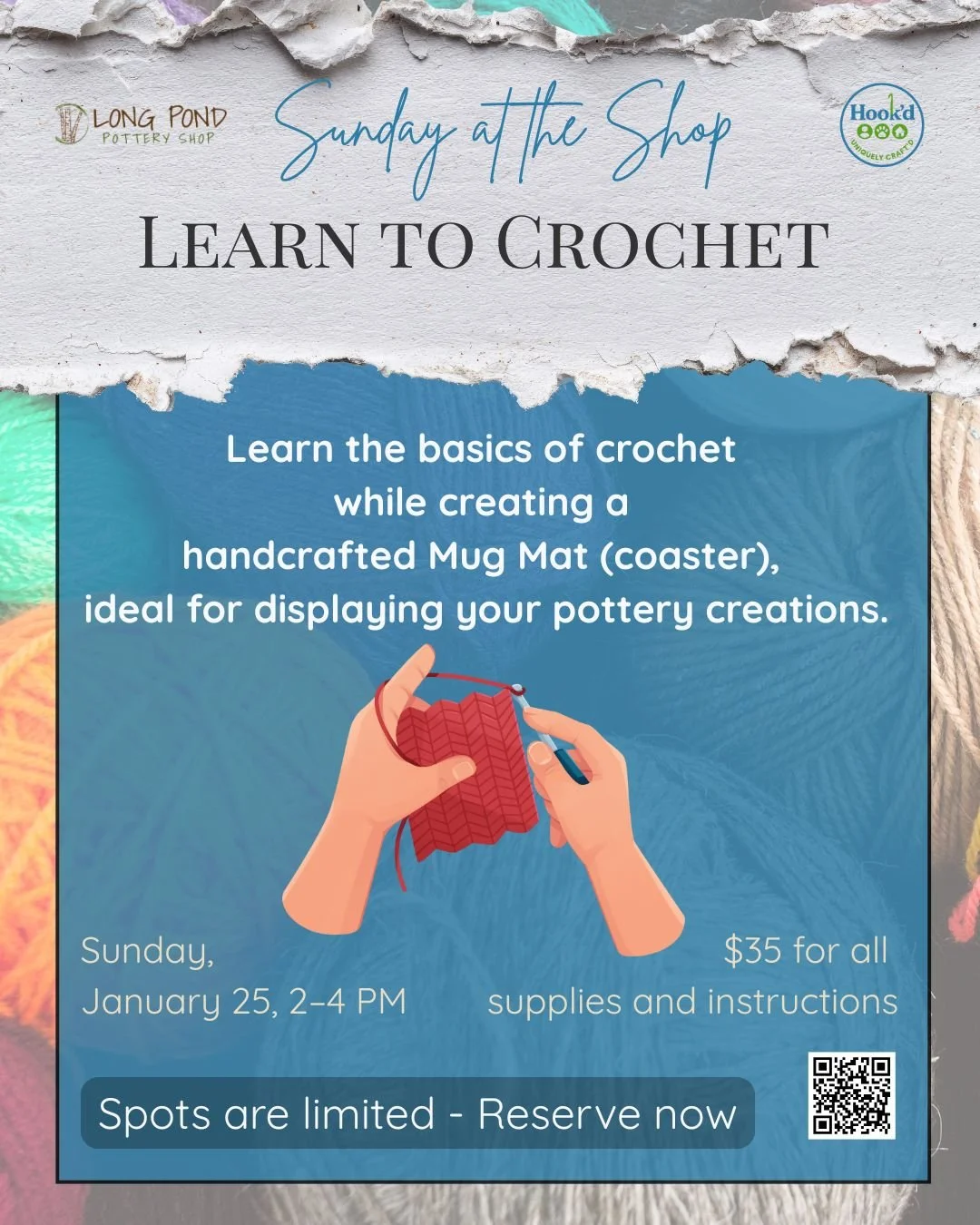 Learn to Crochet - Sundays at the Shop