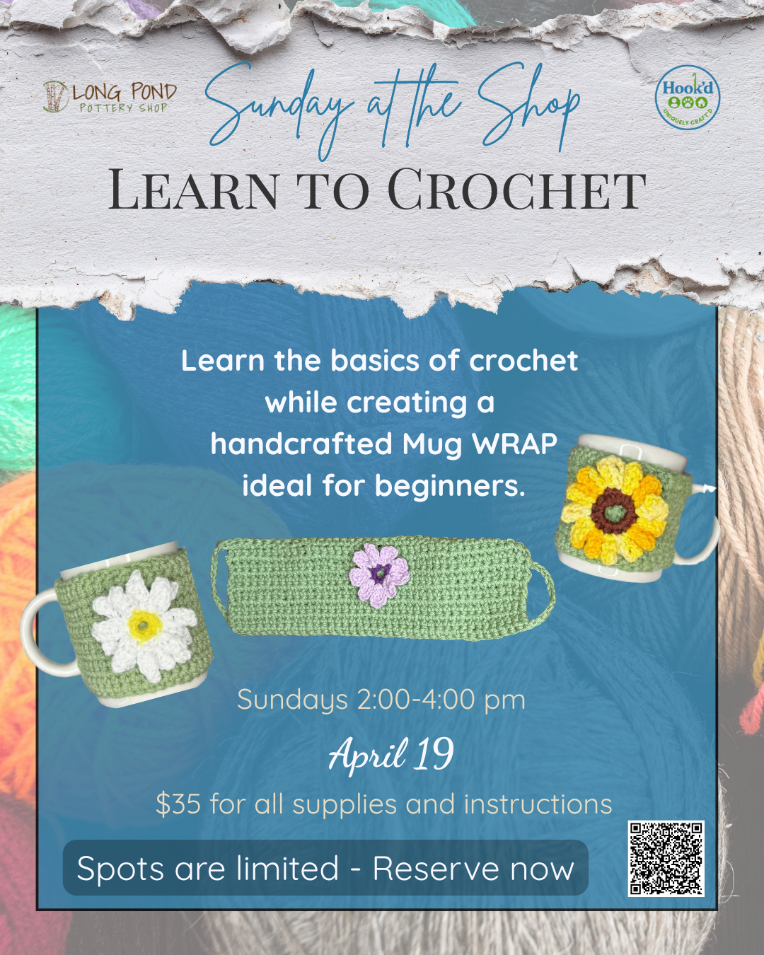 Learn to Crochet - Sundays at the Shop