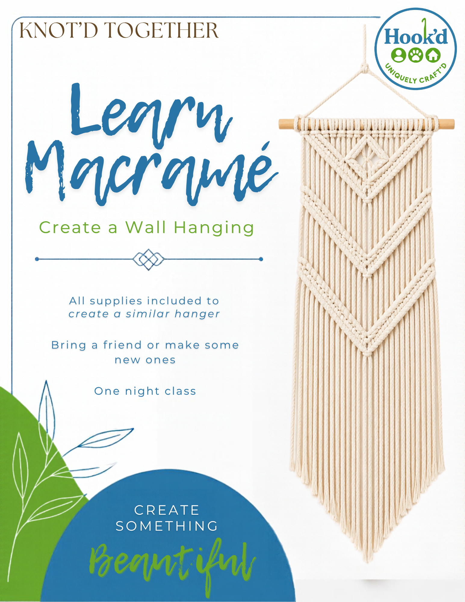 Macrame Wall Hanging Night Class: Create & Connect