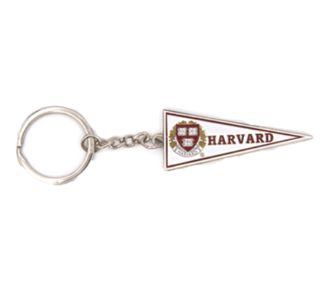 Harvard Pennant Keychain