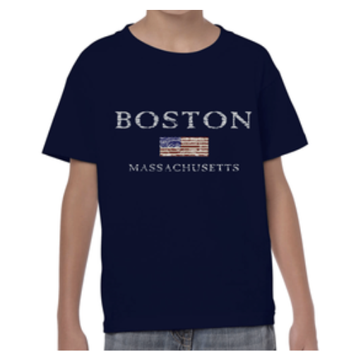 Youth Navy Lobster Flag Glow T-shirt