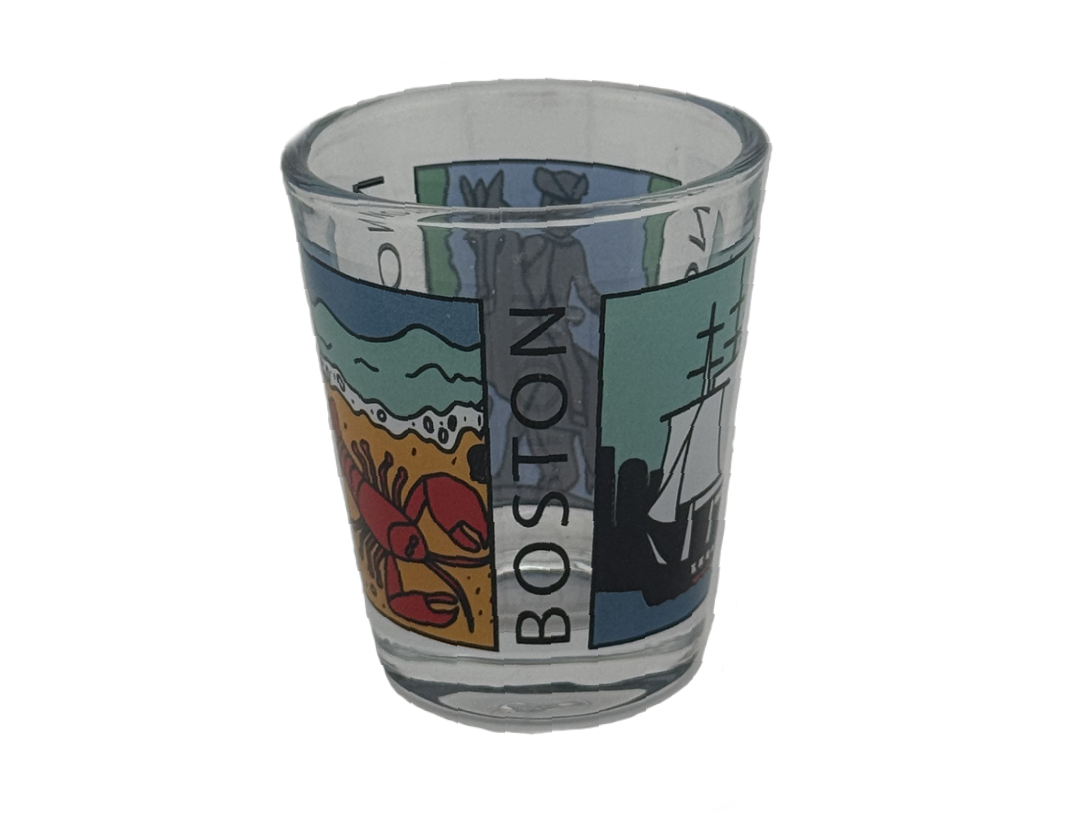 Boston Collage Shot Glass