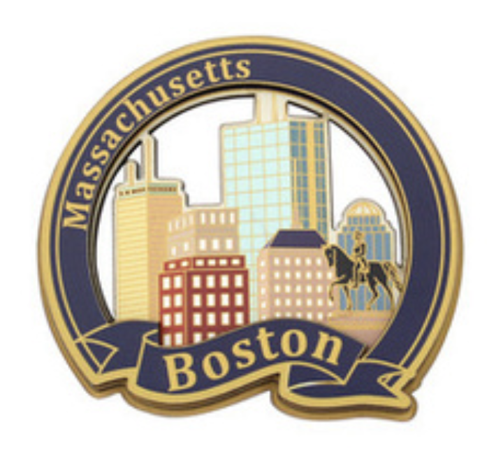 Navy Gold Seal Wood Magnet