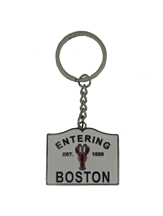 Entering Boston Keychain