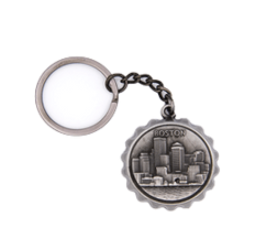 Boston Bottle Cap Keychain