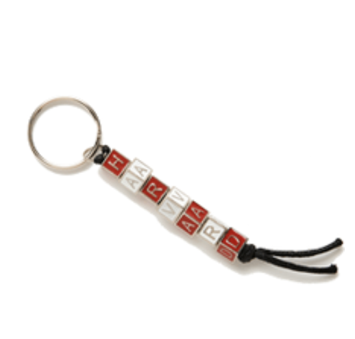 Harvard Block Keychain