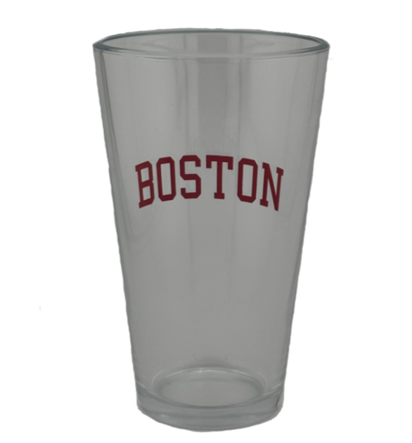 Boston Pint Glass Red